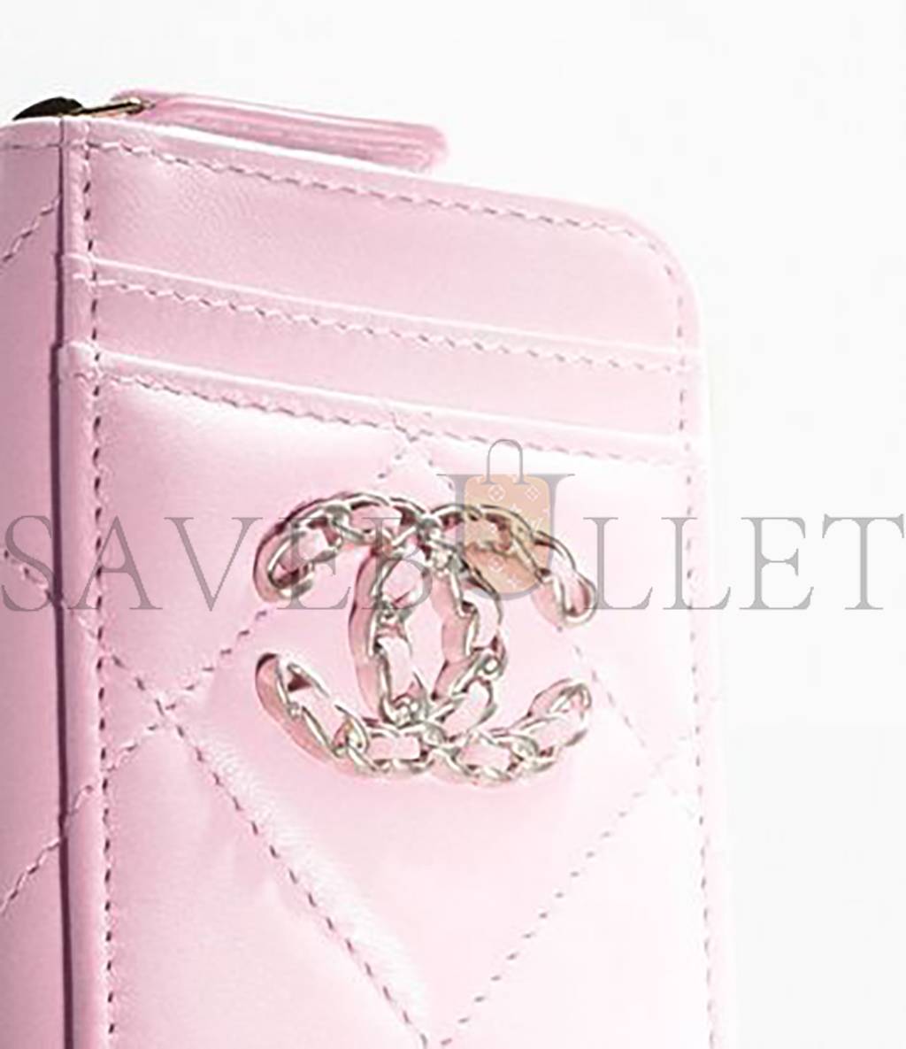 Ch*el 19 zipped coin purse ap2701 b07327 nh622 (11*8*2.5cm)